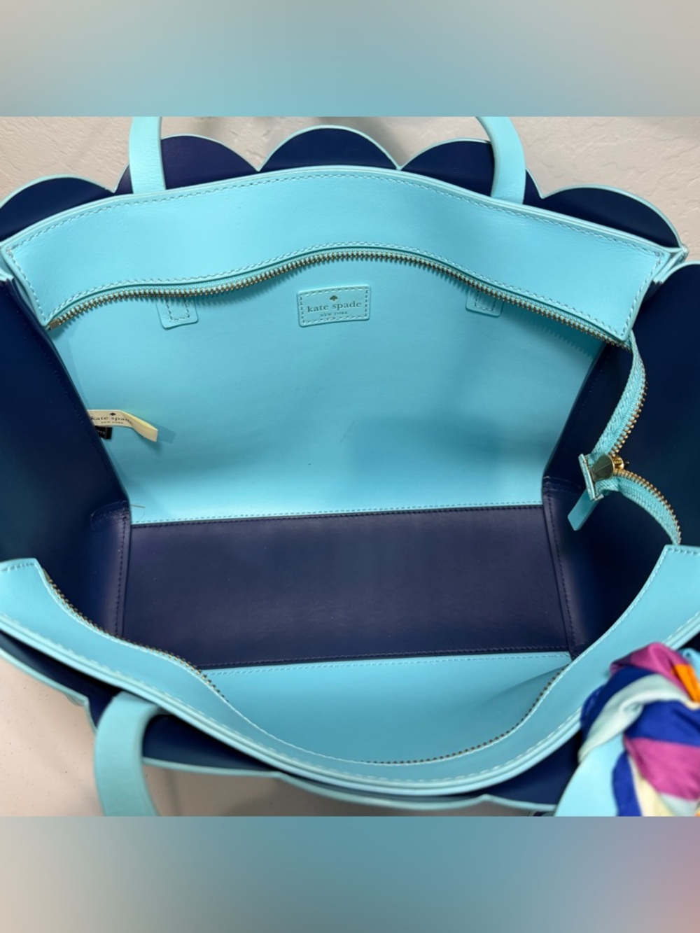 Kate Spade Magnolia Street Mina Large Scalloped Edge Tote Handbag - Picture 10 of 11
